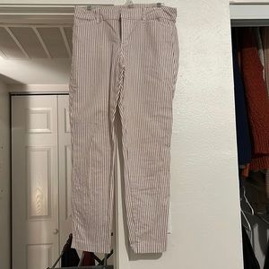 Red and White Pixie Cut Pants